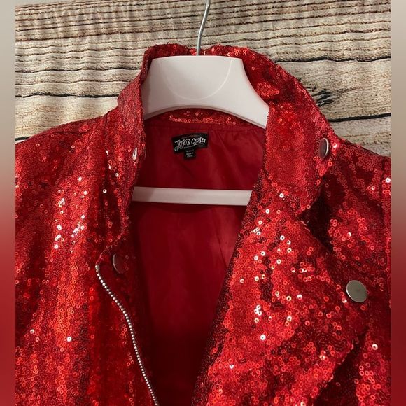 JoJo Siwa Holidays Collection red sequence jacket - Picture 2 of 12